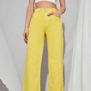 SHEIN YELLOW JEANS SIZE 27🐥🐥
